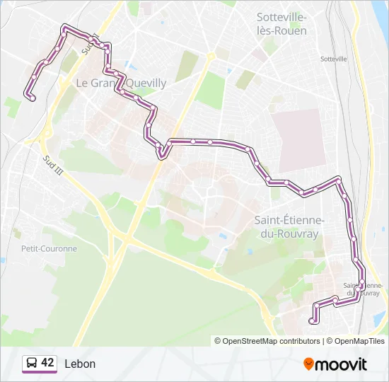42 Bus Line Map