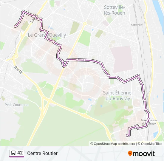 42 Bus Line Map