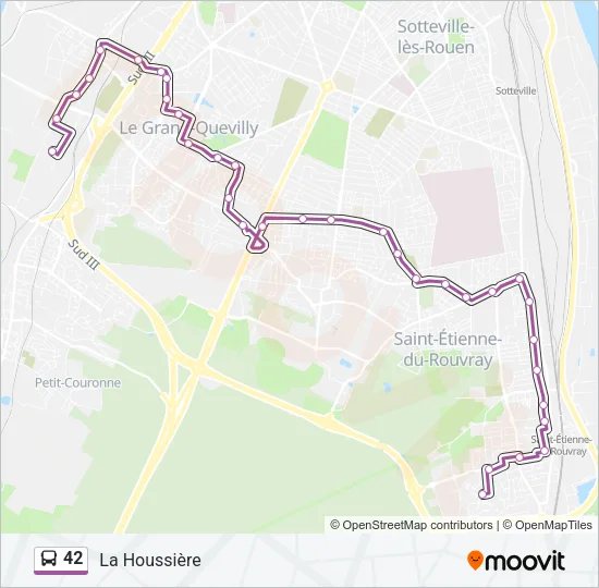42 Bus Line Map