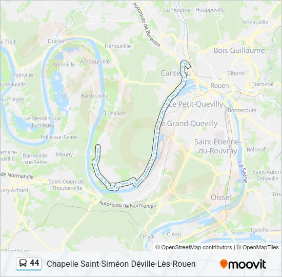 44 Bus Line Map