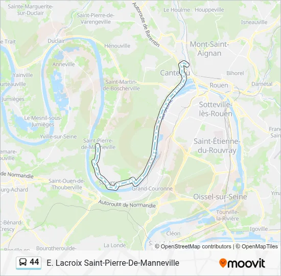 44 Bus Line Map