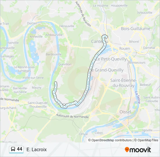 44 Bus Line Map