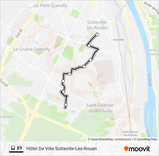 89 Bus Line Map