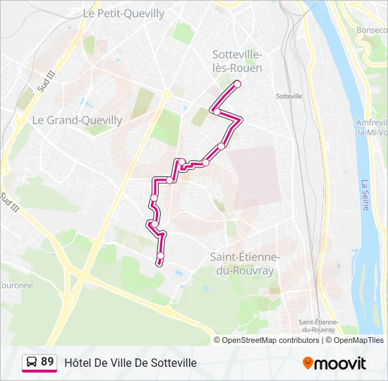 89 Bus Line Map