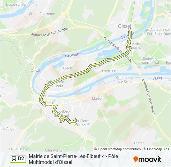 D2 Bus Line Map