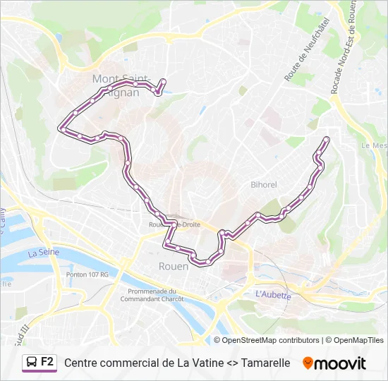 F2 Bus Line Map