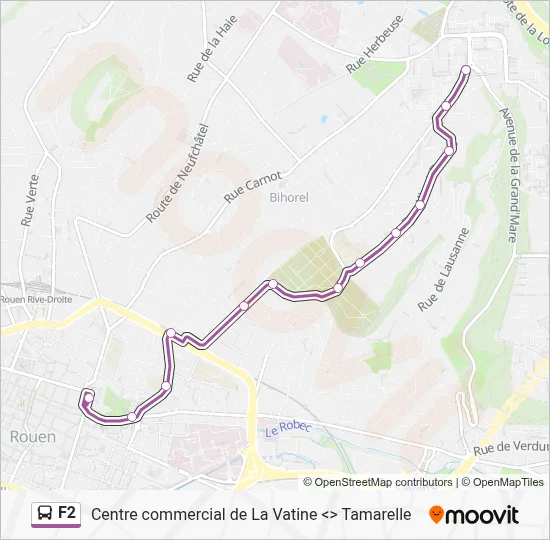 F2 Bus Line Map
