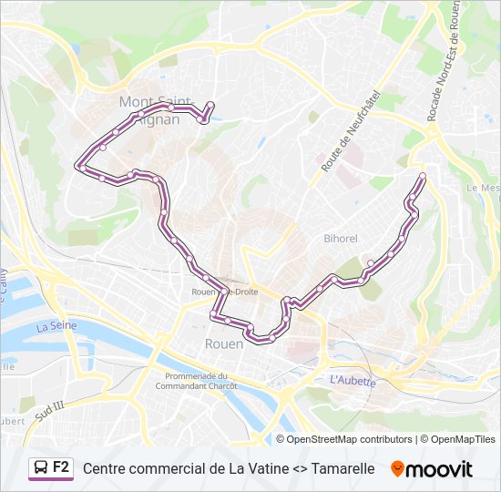 Mapa de F2 de autobús