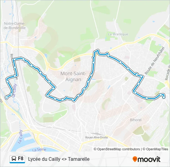F8 Bus Line Map