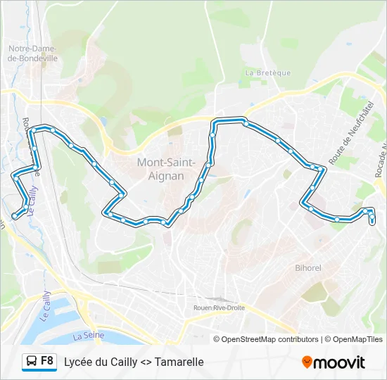 F8 Bus Line Map