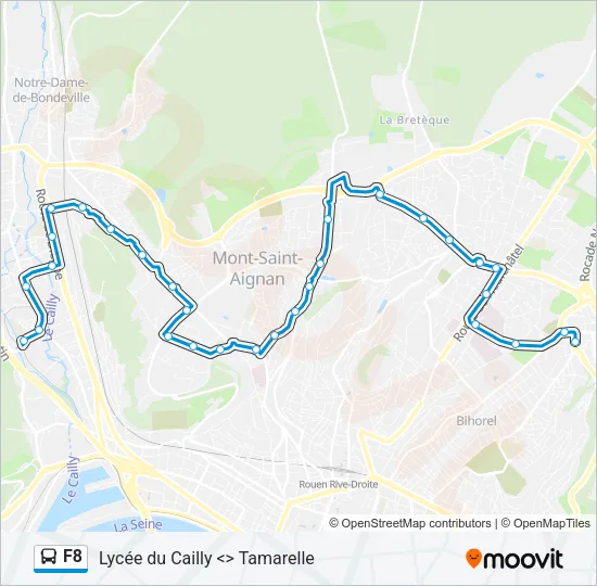 F8 Bus Line Map
