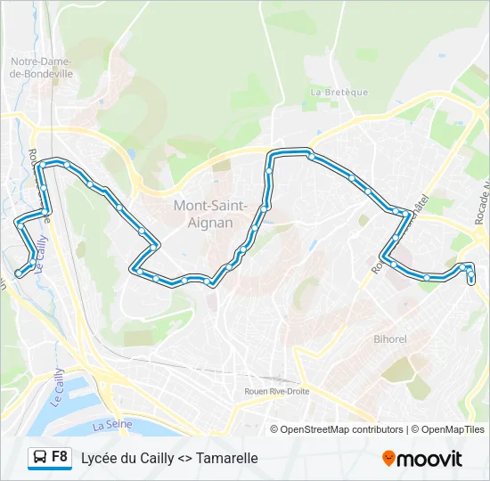 F8 Bus Line Map