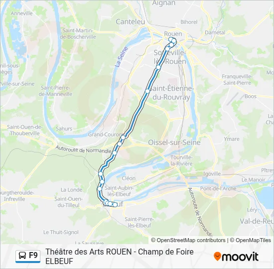F9 Bus Line Map