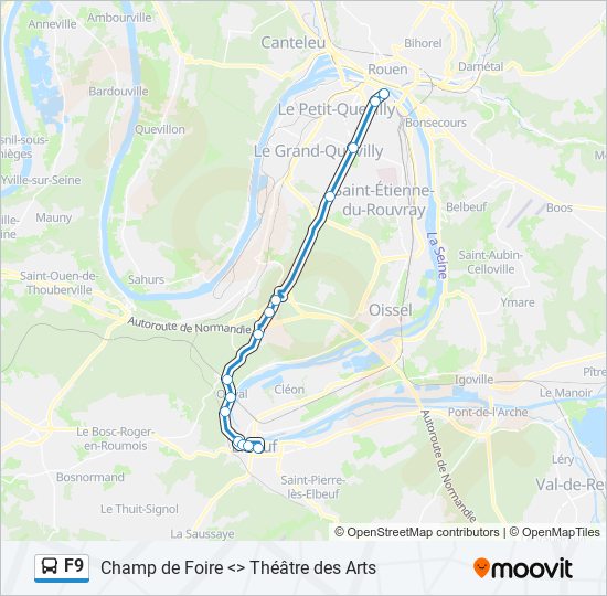 F9 bus Line Map