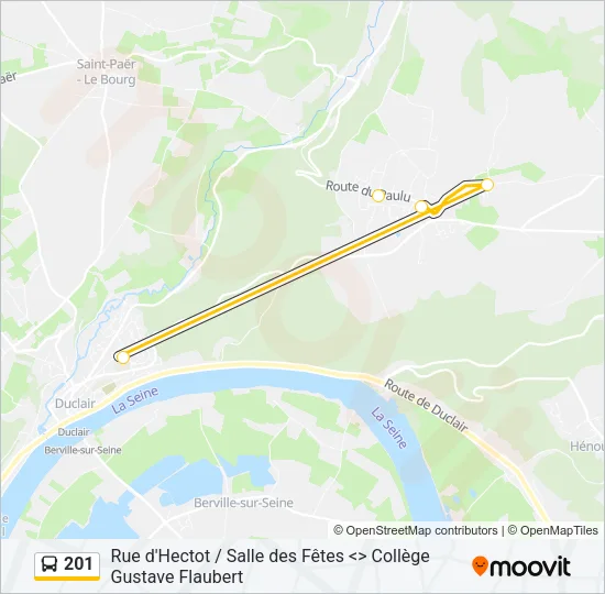 201 Bus Line Map
