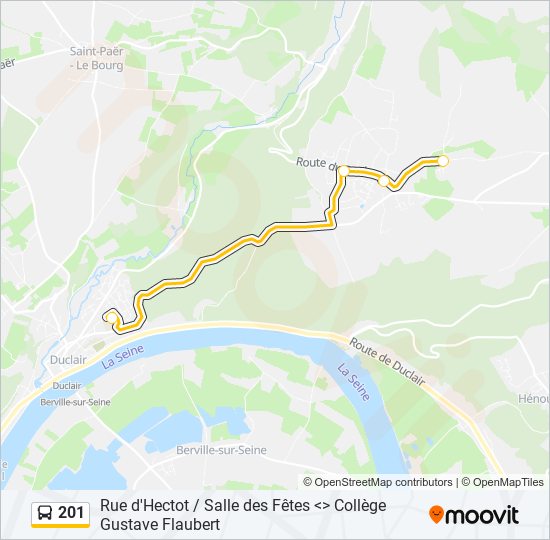 Mapa de 201 de autobús