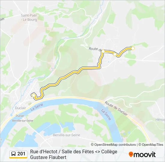 201 Bus Line Map