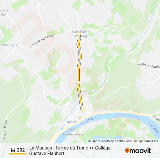 202 Bus Line Map