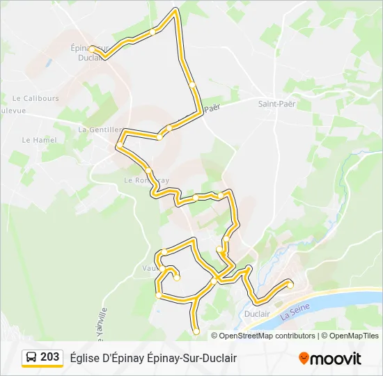 203 Bus Line Map