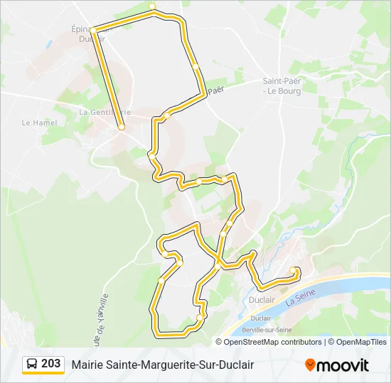 203 Bus Line Map