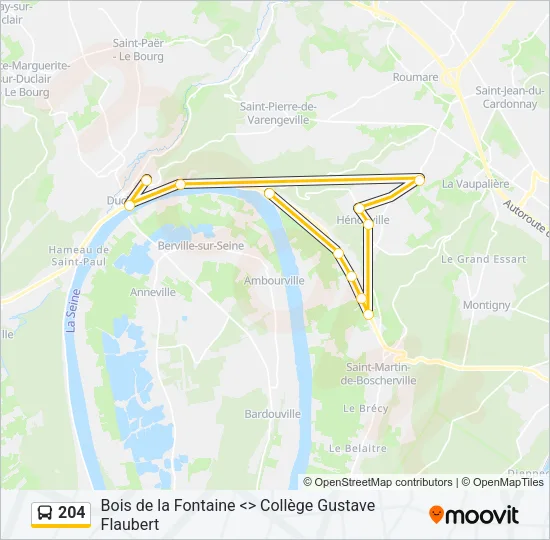 204 Bus Line Map