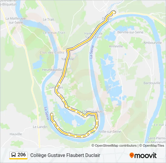 206 Bus Line Map