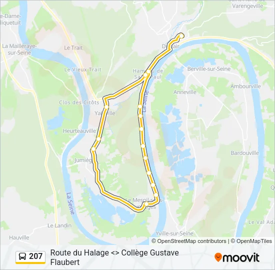 207 Bus Line Map