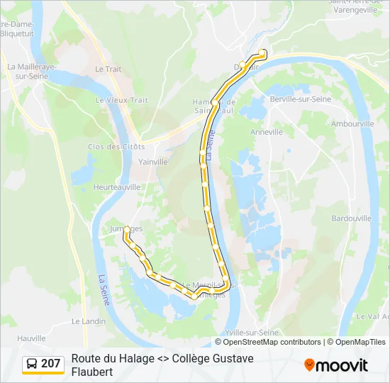207 Bus Line Map