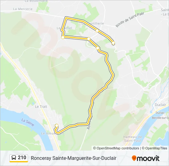 210 Bus Line Map