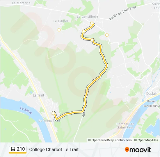 210 Bus Line Map