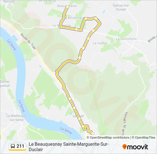 211 Bus Line Map