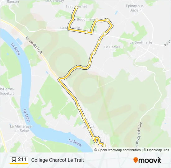 211 Bus Line Map
