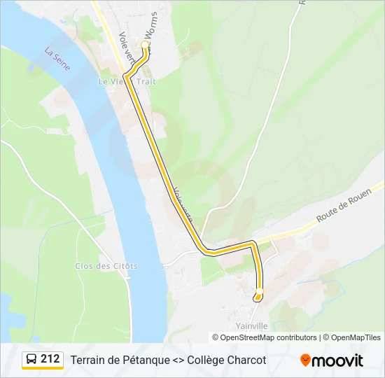 212 Bus Line Map