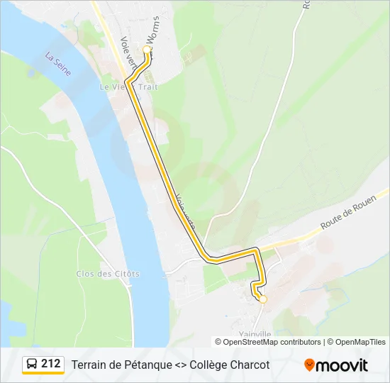 212 Bus Line Map