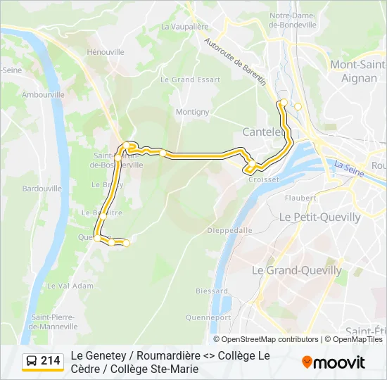 214 Bus Line Map