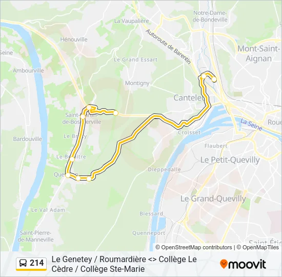 214 Bus Line Map