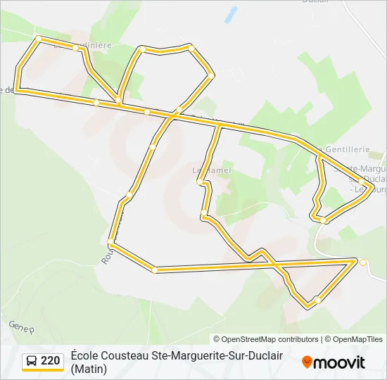 220 Bus Line Map
