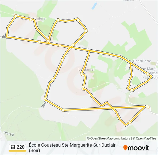 220 Bus Line Map