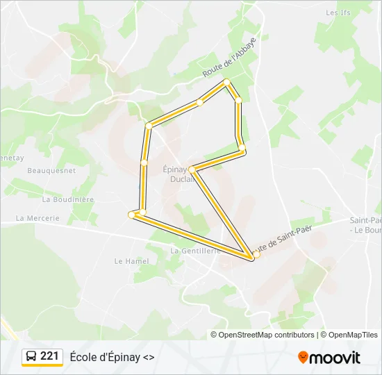 221 Bus Line Map