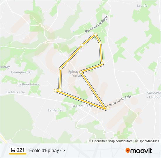 221 bus Line Map