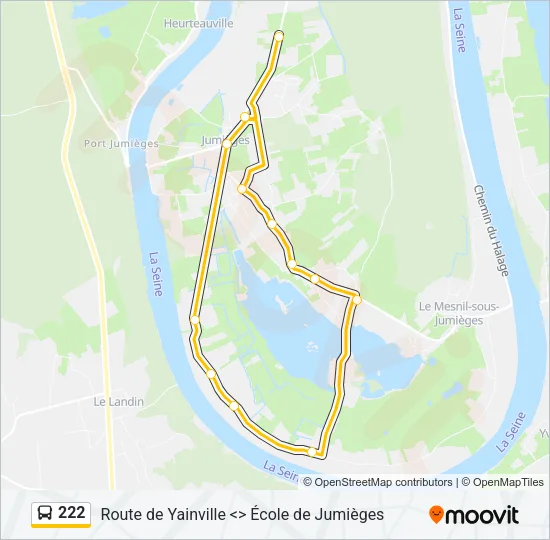 222 Bus Line Map