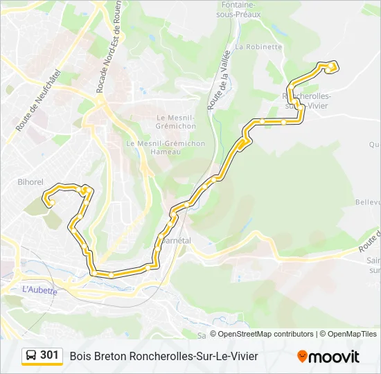 301 Bus Line Map