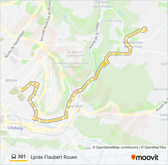 301 Bus Line Map