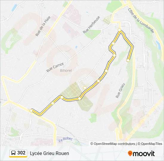 302 Bus Line Map