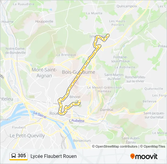 305 Bus Line Map