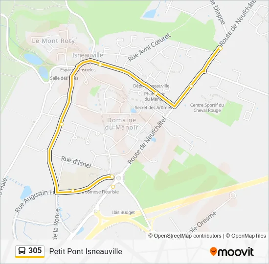 305 Bus Line Map