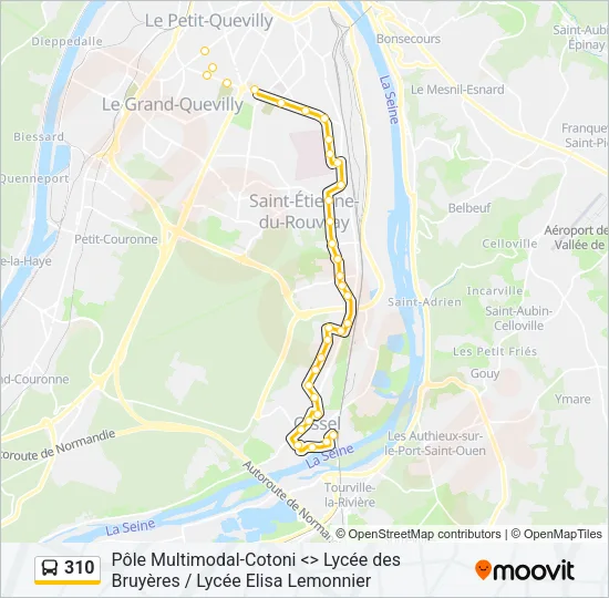 310 Bus Line Map