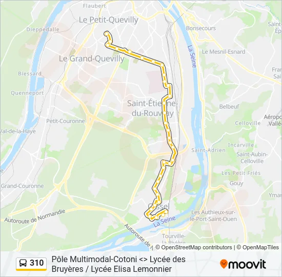 310 Bus Line Map
