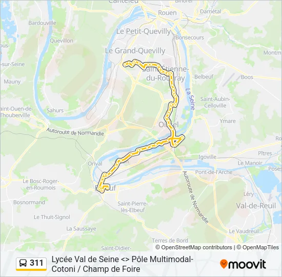 311 Bus Line Map