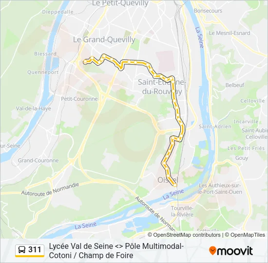 311 Bus Line Map